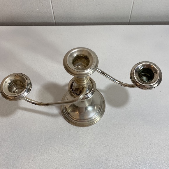 Frank M Whiting Sterling Silver 3 Arm Candelabra Vintage #280 Weighted - Picture 4 of 12